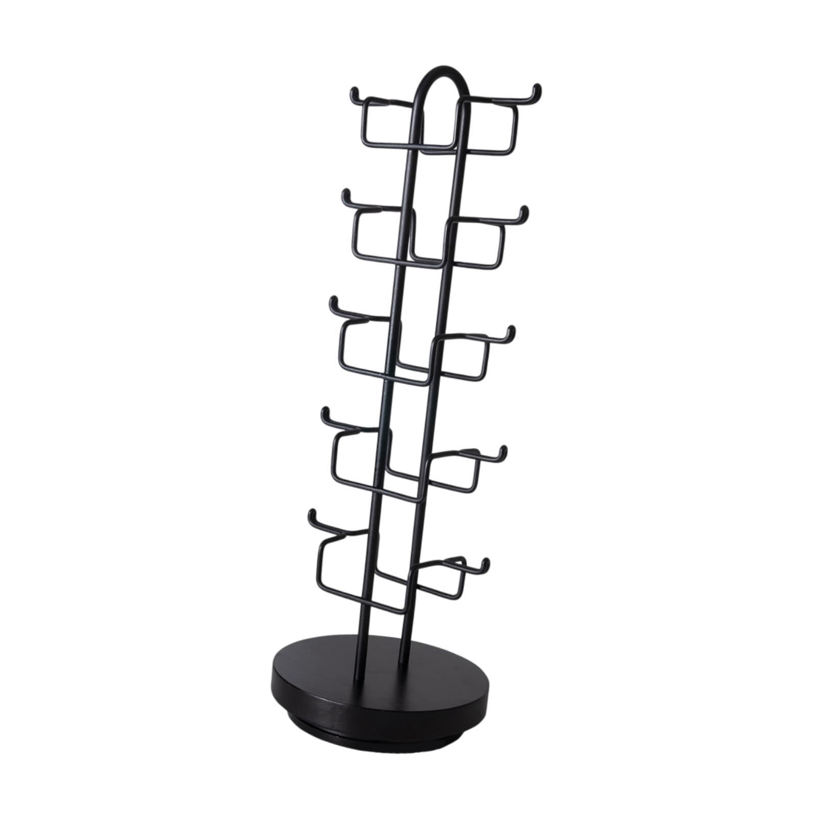 Stgfyxgs 5 Tier Sunglasses Organizer Jewelry Eyewear Display Sunglasses Holder Stand Home Decor Office Gifts for Women Sunglasses Rack Black