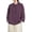 Purple, variant on WHEANG Summer Linen Shirts for Women Buttons V Neck Summer Tops Casual Blouses Cozy Loose Fit Basic T Shirts Stand Collar Pullover Long Sleeve Shirts Breathable Linen Tops White 2XL