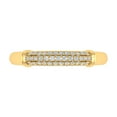 thumbnail image 3 of 1/5 Carat Pave Set Round Diamond Wedding Band Ring in 10K Yellow Gold (Ring Size 9) (SI1-SI2 Clarity), 3 of 4