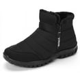 thumbnail image 2 of Men Winter Snow Boots: Mens Waterproof Fur Lined Warm Boot Outdoor Walking Comfortable Slip On Zipper Ankle Booties, 2 of 8