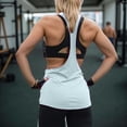 thumbnail image 2 of Workout Tank Tops Woman Large Armhole Loose Fit Scoop Neck T Back Sleeveless Shirt Athletic Running Gym Tanks, 2 of 4