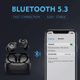 thumbnail image 6 of Wireless Earbuds, A3 True Wireless Earbuds Bluetooth 5.3 Headphones Touch Control with Charging Case, IPX6 Waterproof, 32 Hours Playtime Stereo Earphones in-Ear Built-in Mic, Black, 6 of 7