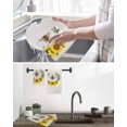 thumbnail image 5 of Sunflowers Bees Kitchen Dish Towels for Drying Dishes Set of 3, Spring Farmhouse Honey Flowers Leaves Waffle Weave Microfiber Hand Tea Bathroom Towels Quick Dry & Absorbent Towel 12x12, 5 of 7
