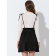 thumbnail image 4 of Disfraz de Halloween Falda de ante sintético con cintura alta Allegra K para mujer Negro XS, 4 of 5