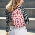 thumbnail image 7 of Balery Hand Drawn Strawberry Vintage Canvas Backpack for Men and Women - Large Capacity, Durable Travel Laptop Bag for School, Work, Hiking, and Outdoor Activities, 7 of 7