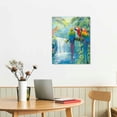 thumbnail image 5 of ZFLMY Parrots Tropical Forest Waterfall Canvas Wall Art Decor 16x20in, 5 of 5