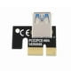 thumbnail image 5 of Worallymy PCI-E Riser Board 1X a 16X GPU Extender Riser Card PCI-E USB 3.0 GPU Adapter con interfaz de 6 pines negro Worallymy JD735811652, 5 of 7