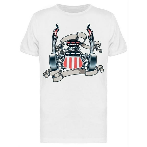 Engine Shield And Wheels T-Shirt Men -Image by Shutterstock, Male Small