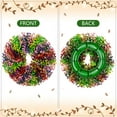 thumbnail image 5 of Suncoda Christmas Wreath, Christmas Decor Garland for Front Door Artificial Flower Christmas Wreath Front Door Wreath Decoration Xmas Cottage Fall Wreaths Wall Hanging, Christmas Ornament, 5 of 9