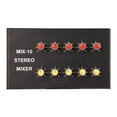 thumbnail image 4 of Audio Mixer, Low Noise Mini Audio Mixer, Audio Mixer Line Mixer For Microphones, Guitars, Bass, Keyboards Mixer, 2 Input 10 Output Stereo Mixer, For Small Clubs, Bars, 4 of 8