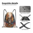 thumbnail image 4 of Fuzoiu Colorful Owl Tattoo Art Print Drawstring Backpack for Gym, Travel, Yoga,Sports Sackpack String Bag for Women Men-Small, 4 of 6
