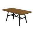 thumbnail image 2 of Furniture of America Kapok Solid Wood Rectangle Dining Table in Oak and Black, 2 of 8