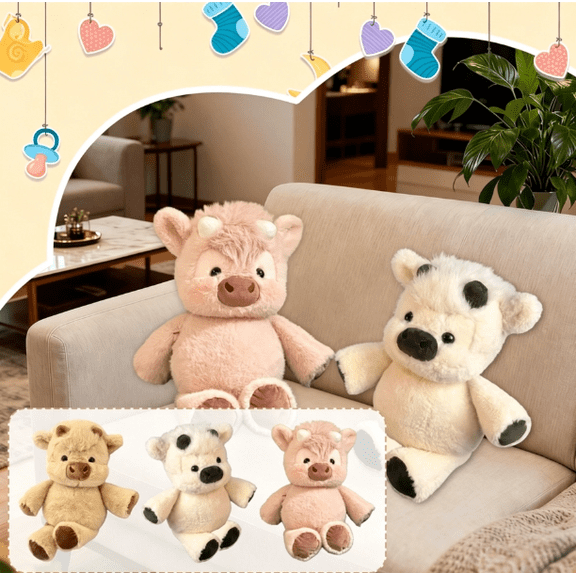 Difdany Running Cow Plush, Stress Relief Running Stuffed Animal,, 2026 New Moving Legs Stuffed Animal Toy, Soft And Cuddly Farm Animal Doll, Creative Gifts For Kids & Adults Girls And Boys