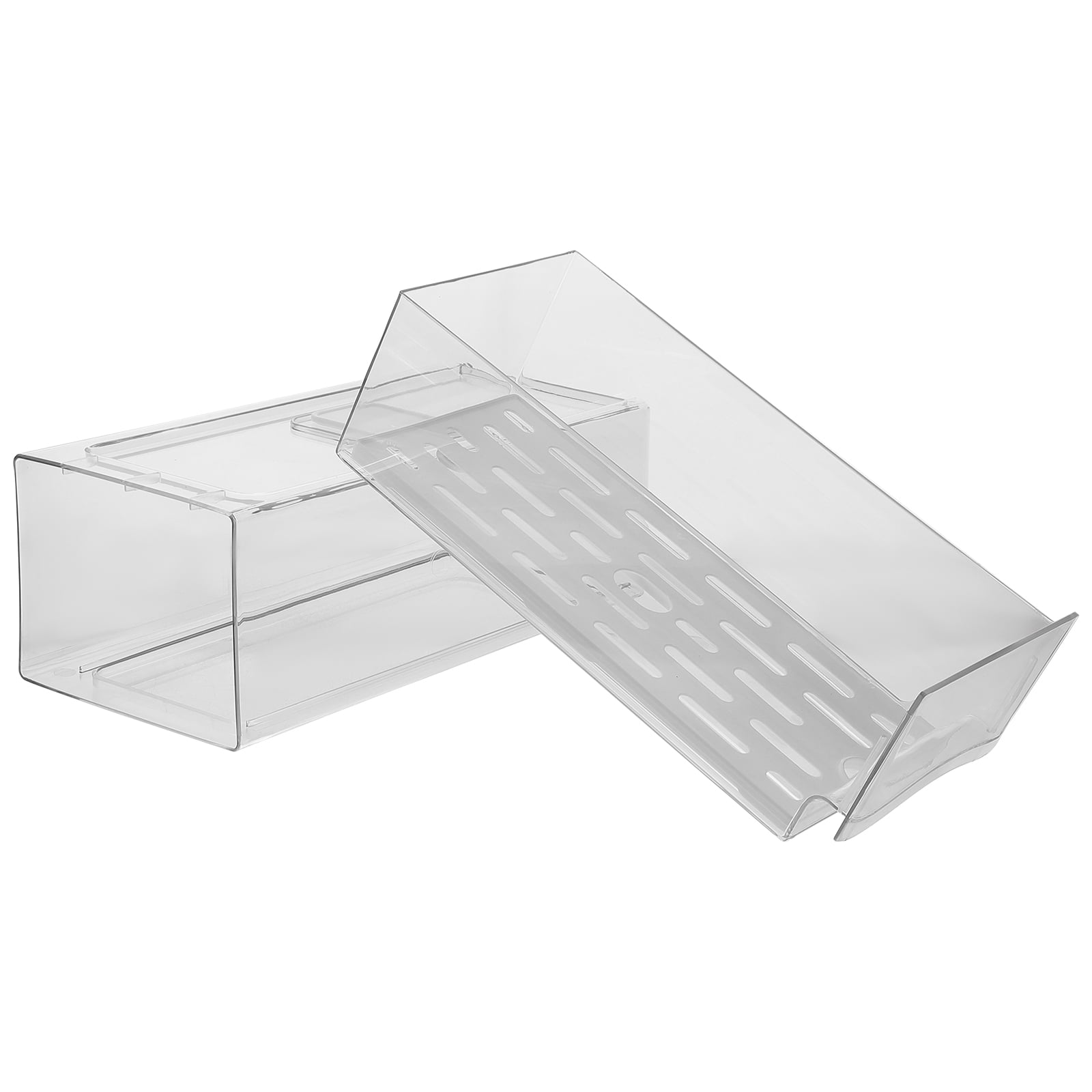 HEMOTON Transparent Refrigerator Drawer Cheese Storage Bins for Fridge Organization and Food Freshness