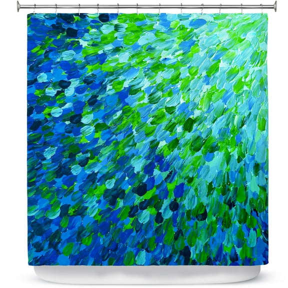 Shower Curtains 70" x 93" from DiaNoche Designs by Julia Di Sano - Splash Out Green