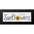 thumbnail image 2 of LaPoint, Annie 18x9 Black Modern Framed Museum Art Print Titled - I Love Sunflowers, 2 of 5