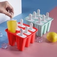 thumbnail image 4 of Moldes Para Paletas Bandeja de moldes de paletas de hielo de bricolaje para el hogar para hacer helados de silicona (rojo de 6 celdas) Ndcxsfigh Libre de BPA, 4 of 7
