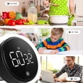 thumbnail image 4 of Temporizador de cocina, temporizador inteligente digital con pantalla LCD y 3 volumen ajustable, control de rotación de 360 °, cronómetro y cuenta regresiva para cocina, hornear, deportes, estudios Afortunado Sencillez, 4 of 5