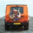 thumbnail image 6 of Goofa Samurai Frog Guitar Pattern Universal Tire Cover for Jeep, SUV, Truck, and Trailer – Waterproof, UV-Resistant,Easy to Install, Fits 14"-17" Tires-17 inch, 6 of 6