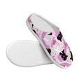 thumbnail image 3 of Haiem Pink Girl Halloween Print Women's Fuzzy Memory Foam House Slipper Cozy Home Footwear Non-slip Winter Slippers-46/47, 3 of 7