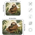 thumbnail image 3 of Cute Sloth Dish Drying Mat, Absorbent Microfiber Pad Protector For Kitchen Counter Top Mat Dish Drainboard 16x18in Home Decor, 3 of 7