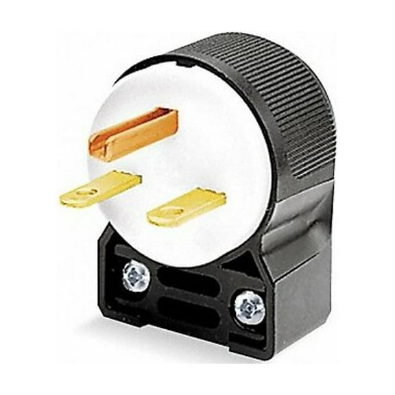 Hubbell Wiring Device-Kellems Agl Strt Plug,Blk; Wht,15 A,Stnd,6-15P HBL5666CA