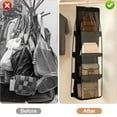 thumbnail image 2 of 2 Pack Hanging Handbag Purse Organizer for Closet, 8 Pockets Space Saving Wardrobe Storage with Heavy Duty Hooks (Black), 2 of 6