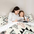 thumbnail image 4 of Erosebridal Bohemian Aztec Queen Comforter Set, Tropical Cactus Print Bedding Comforter Set, Light Green, Reversible 3 Pieces, 1 Comforter and 2 Pillowcases, 4 of 6