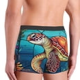thumbnail image 3 of Uemuo Sea Turtle in Coral Pattern Men's Boxer Briefs,Trunk Anti-Chafing,Comfortable, Durable, and Stylish Underwear-X-Large, 3 of 9