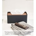 thumbnail image 5 of Yamazaki Home Tissue Box Cover - Rectangle, Walnut, Steel, Lid, No Assembly, 5 of 7