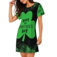 thumbnail image 2 of Kdxio St Patrick's day Pattern Womens Short Sleeve Sleepshirt Scoopneck Cute Nightdress Ruffle Comfy Nightgown, 2 of 6