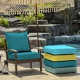 thumbnail image 6 of ARDEN Outdoor Deep Seat Cushion Set, 24 x 24, Water Repellant, Fade Resistant, Deep Seat Bottom and Back Cushion for Chair, Sofa, and Couch, Lake Blue Leala, 6 of 13