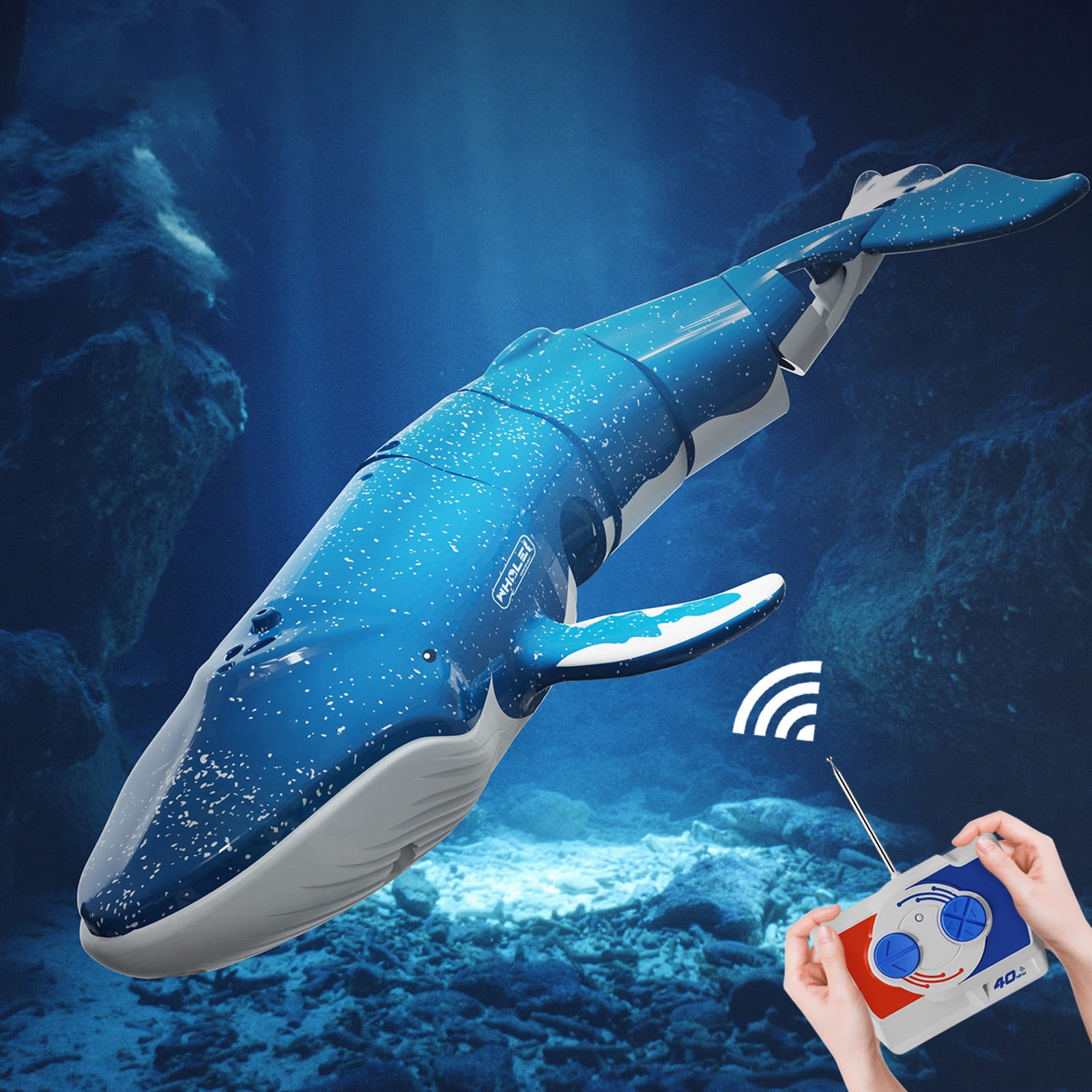 Pinfect RC Water Spray Dive Whale Waterproof RC Boat Water Toys 90Mah for Boys and Girls