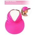 thumbnail image 6 of Luxtrada Womens Sun Visor Hat Wide Brim Summer UV Protection Beach Sport Cap Beach Cap Sun Hat (Red), 6 of 7