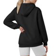 thumbnail image 5 of Xudanell Womens Hoodie Cowl Neck Long Sleeve Sweatshirts Fashion Pullover with Drawstring Teen Girls Clothes Black S, 5 of 6