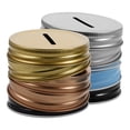 thumbnail image 1 of 10pcs Wide Mouth Jar Lids Coin Bank Slot Cover Slot Lids Coin Bank Jar Lids Coin Bank Slot Lid Jar Reusable Lids Canning Jar Lids Regular Coin Slot Covers, 1 of 7