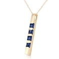thumbnail image 2 of Galaxy Gold GG 14K Yellow Gold 0.35 Carat Sapphire Pendant Necklace - September Birthstone - Truth & Nobility - 16" to 24" - Fine Jewelry for Women, 2 of 3