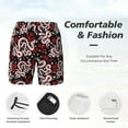 thumbnail image 5 of Fotbe Snake And Rose Men’s Swim Trunks Quick Dry Swim Shorts Board Shorts with Mesh Lining-3X-Large, 5 of 9