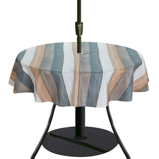MesaSe Waterproof Tablecloth Garden Patio Table Protective Cover 600D Oxford Cloth Table Protector with Zipper Washable Linen Cloth for Camping Picnic Outdoor