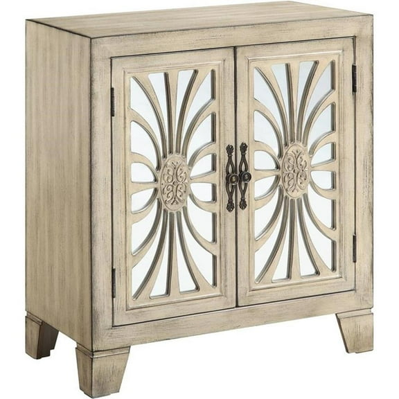 Bowery Hill Transitional Console Table in Antique White Finish