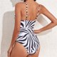 thumbnail image 3 of Gibobby Trajes de Baño Mujer Completos Nuevo Traje de baño de dos piezas con estampado europeo y americano de manga larga con borlas para mujer(Blanco,XL), 3 of 5