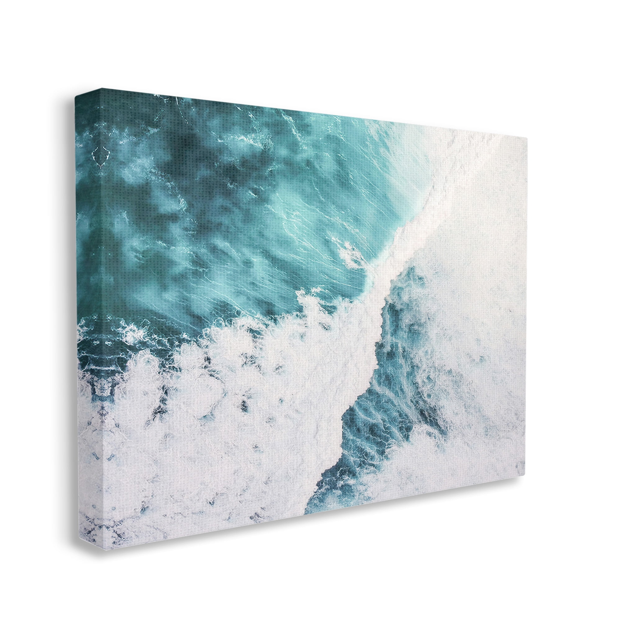 Stupell Industries Asymmetrical Splashing Waves Landscape Photography Gallery Wrapped Canvas Art Print Wall Art, 20 x 16