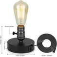 thumbnail image 3 of Industrial Vintage Table Lamp With Dual Usb Ports Bedside Lamp, 3 of 3