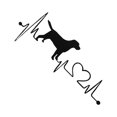 thumbnail image 1 of sweethay Etiqueta engomada del coche de la etiqueta del amor del latido del corazón de Labrador Retriever fácil de aplicar y fácil de quitar Automoción decorativa y accesorios, 1 of 6