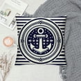 thumbnail image 2 of JRXY  Fathers Day Pillow Covers Anchor Throw Pillow Nautical Throw Pillow Throw Pillow Cover Stripe Square Pillow Case Cushion Cover for Father's Day Home Car Decorative White, 2 of 5