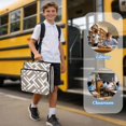 thumbnail image 7 of Taupe-geometric Chevron Printed Zipper Binder with Handle&Shoulder Strap 2 inch 3 Ring 500+300 Sheet Capacity File Folder Organizer, 7 of 7