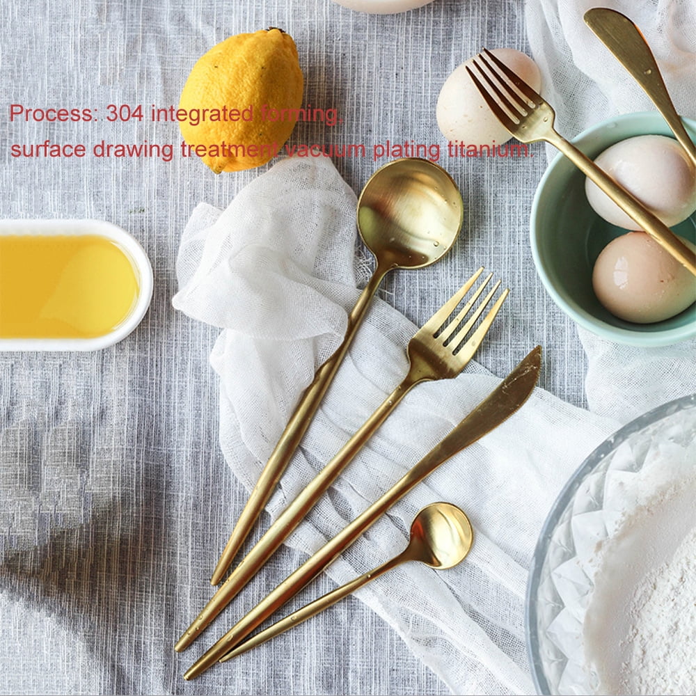 3in1 Rainbow Flatware Elite Decor Stainless Steel Cutlery Silverware Dinner New