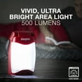thumbnail image 6 of Energizer Emergency Folding LED Lantern, Red, 500 Lumens, IPX4 Water Resistant, Portable LED Light, Durable Emergency Lantern, 6 of 11