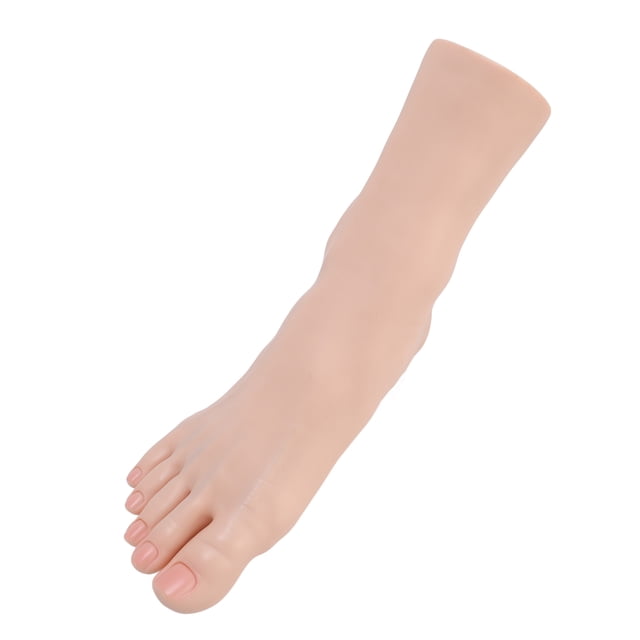 Silicone Foot Model, Flexible Practice prosthetic Foot Model, Silicone Foot Mannequin, prosthetic Training Foot Flexible Movable Silicone prosthetic Foot Tool for Nails Art Training Jewerly