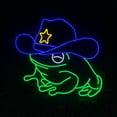 thumbnail image 2 of Handmadetneonsign Cowboy Frog Neon Sign, Cowboy Frog Led Signs, Cowboy Frog Wall Led lights, Cowboy, 2 of 5